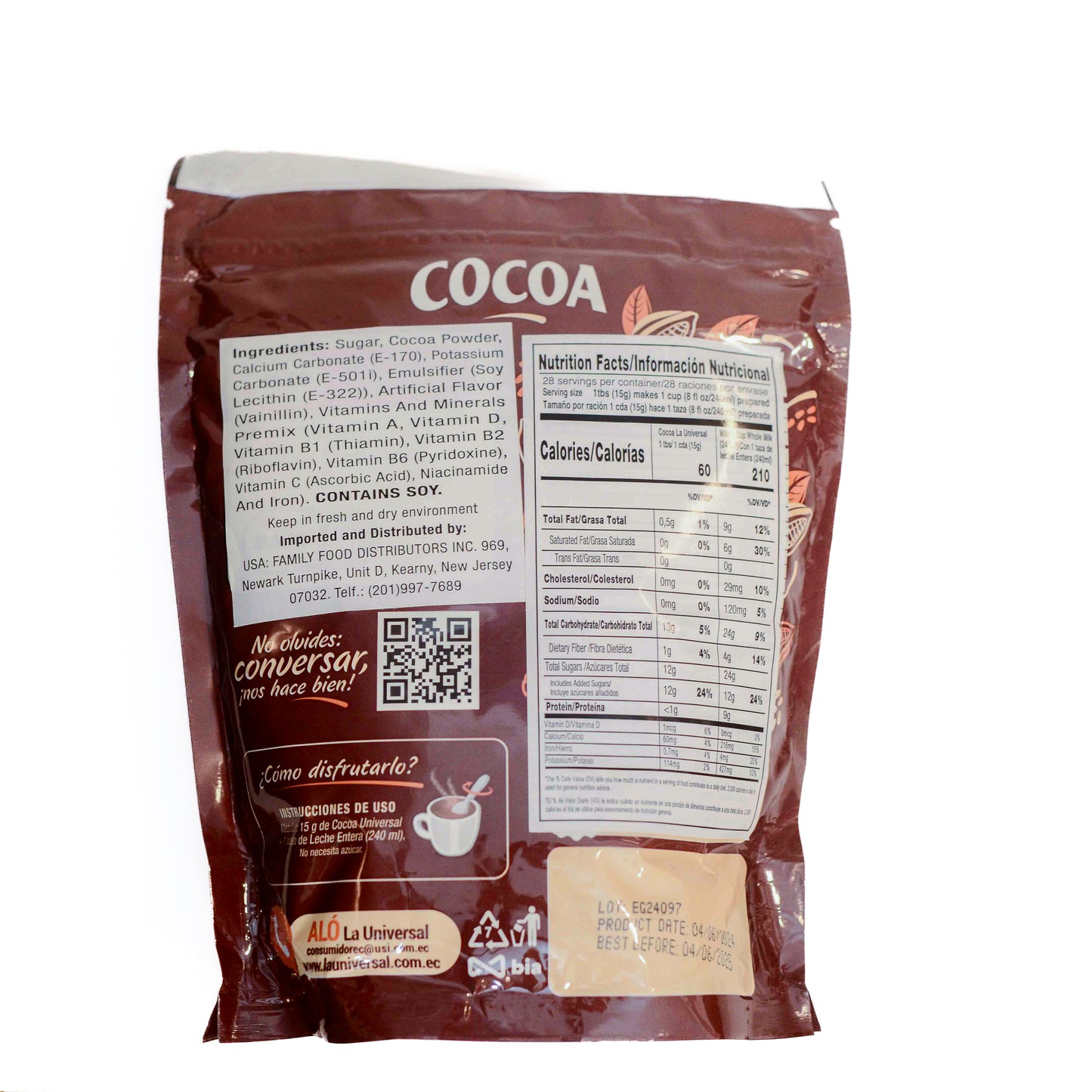 La Universal Cocoa en Polvo