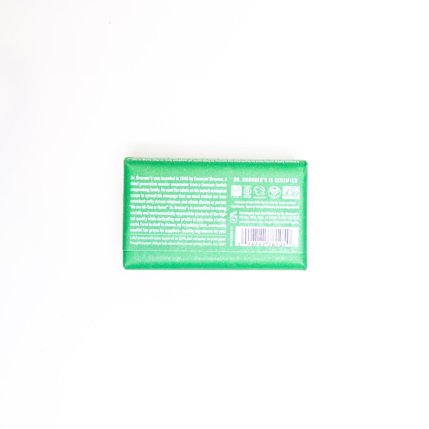 Dr. Bronner's hemp almond bar soap 5 oz