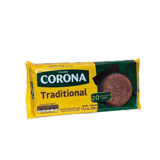 Chocolate en barra corona 17.6 oz