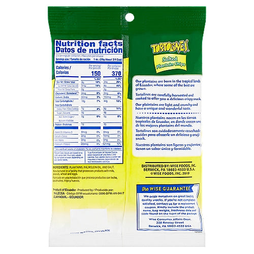 Tortolines Plantain Chips 2.5 oz